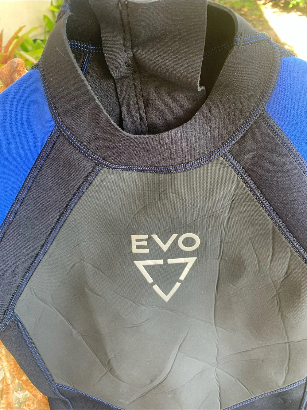 EVO Kids Short Sleeve Swim Wetsuit and Rashguard - Black and Blue